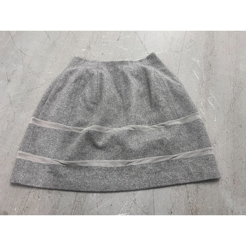Vintage Madewell Turnout Flare Skirt Women 4 Heather Gray Wool High Waist Preppy